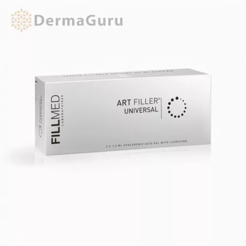Fillmed Art Filler Universal, výplň kyseliny hyalurónovej, ošetrenie stredných a hlbokých vrások, 2 x 1,2 ml
