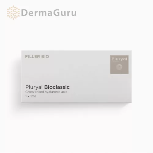 Pluryal Bioclassic, kyselinový hyalurónový výplňový prípravok, ošetrenie stredne hlbokých vrások, straty objemu a ochabnutia pokožky, 1 x 1 ml