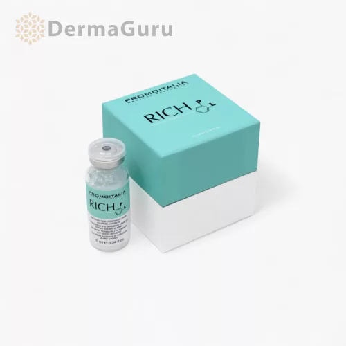 Promoitalia Rich PL Topic, hyalurónová mezoterapia s obohatením o polylaktovú kyselinu na omladzovanie pleti, 1×10ml