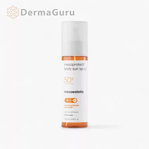 Mesoestetic Mesoprotech Body Sun Spray SPF 50+, ultrahladký telový sprej s vysokou ochranou, 200 ml