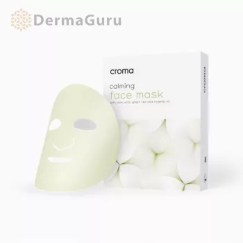   Calming Face Mask, upokojujúca pleťová maska, maska ​​s kyselinou hyalurónovou, 8 ks., Croma