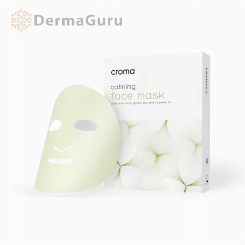 Calming Face Mask, upokojujúca pleťová maska, maska ​​s kyselinou hyalurónovou, 8 ks., Croma