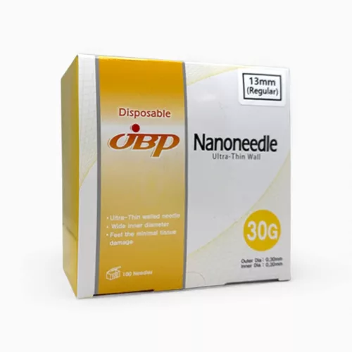 JBP Nano kanyla, kanyla s ultratenkou stenou, 30G X 13 mm, 100 ks