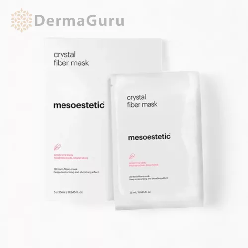 Mesoestetic Crystal Fiber Mask regeneračná pleťová maska 5 ks
